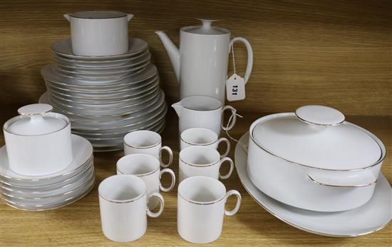 Thomas, Germany, a six-piece white and gilt porcelain coffee set and part dinner service,